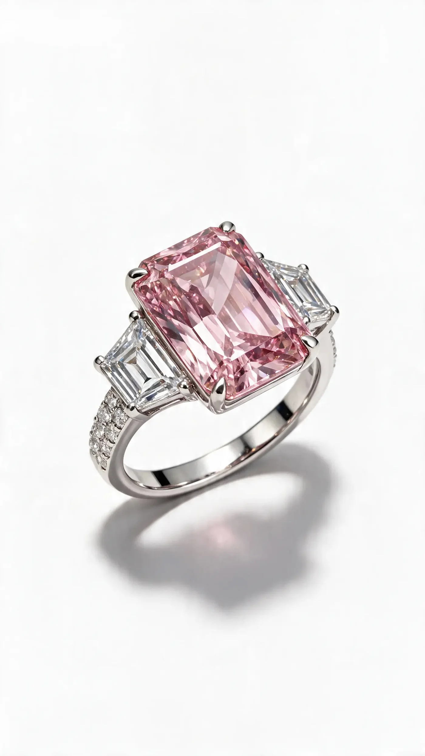 Кольцо с розовым бриллиантом Emerald